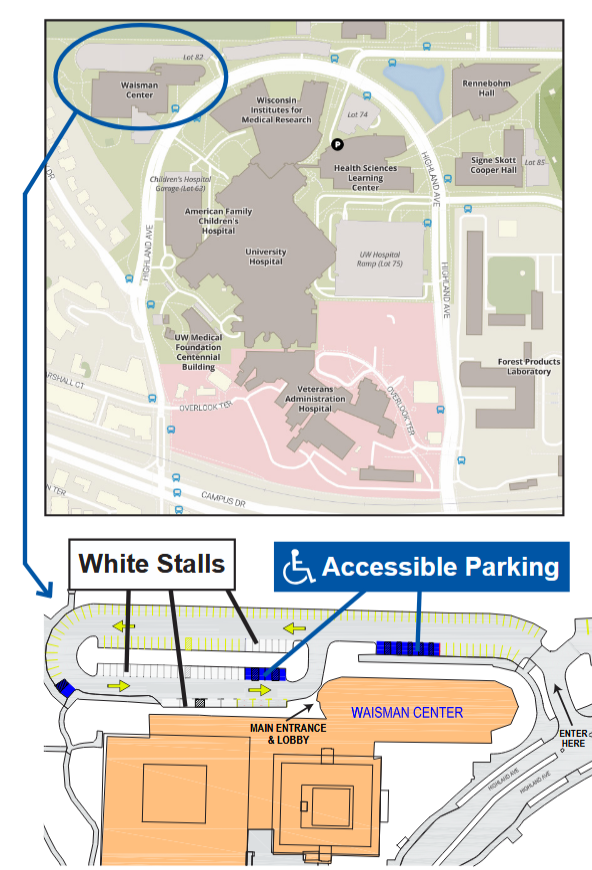 Waisman Center Parking Map
