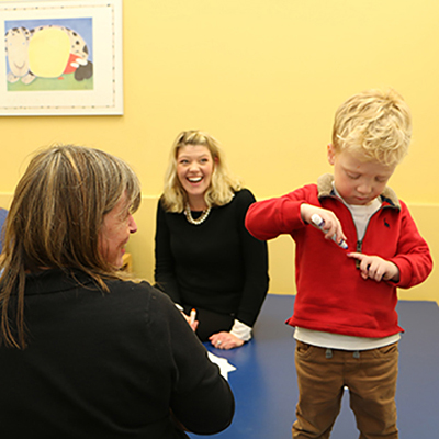 Family at clinic