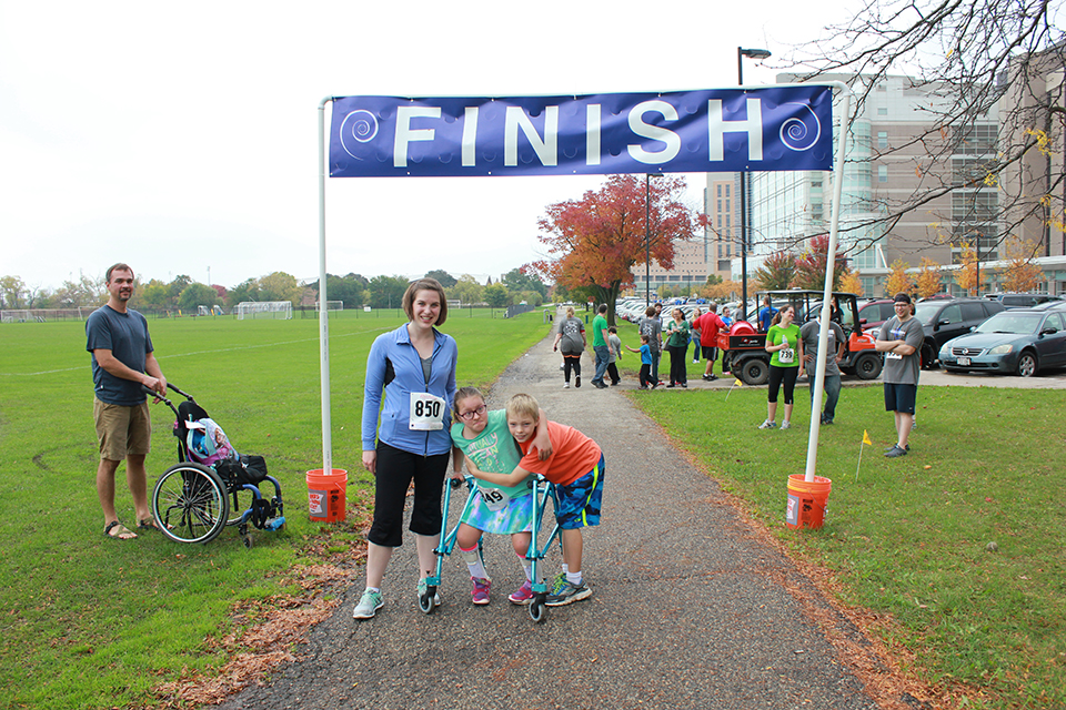 Lauren Tierney at the finish line