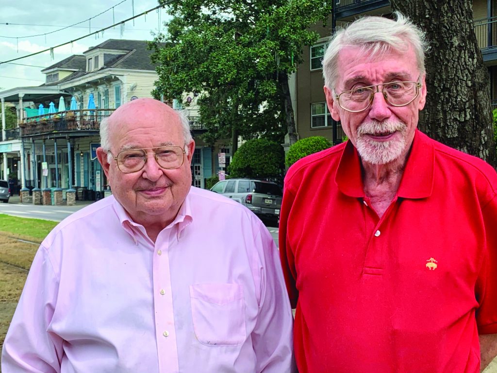 Richard Morse, MD, and Lawrence Connor, MSW near their home in New Orleans.