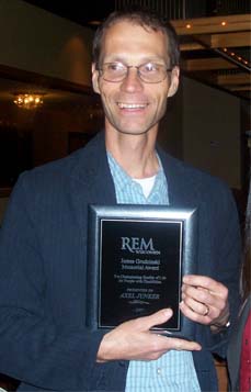 Axel Junker, MS, recognized by REM Wisconsin