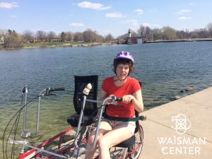 Rachel on a bike ride
