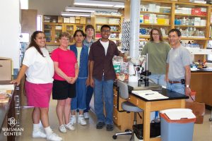 Lab photo with logo