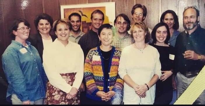 Don Anderson (far right) with Social Work students he mentored over the years