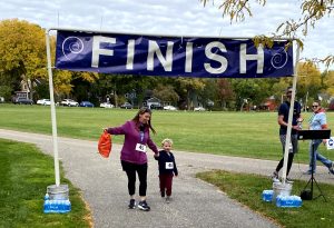 Leann DaWalt and son at the Waisman Whirl