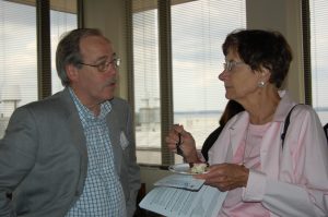 Dan Bier and board member Jan Robertson