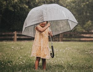 Girl with unbrella
