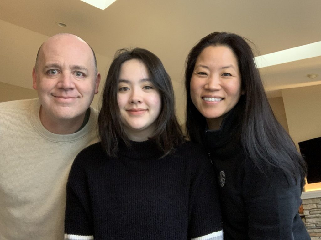 WI LEND trainee Lizzie Oster with her family.