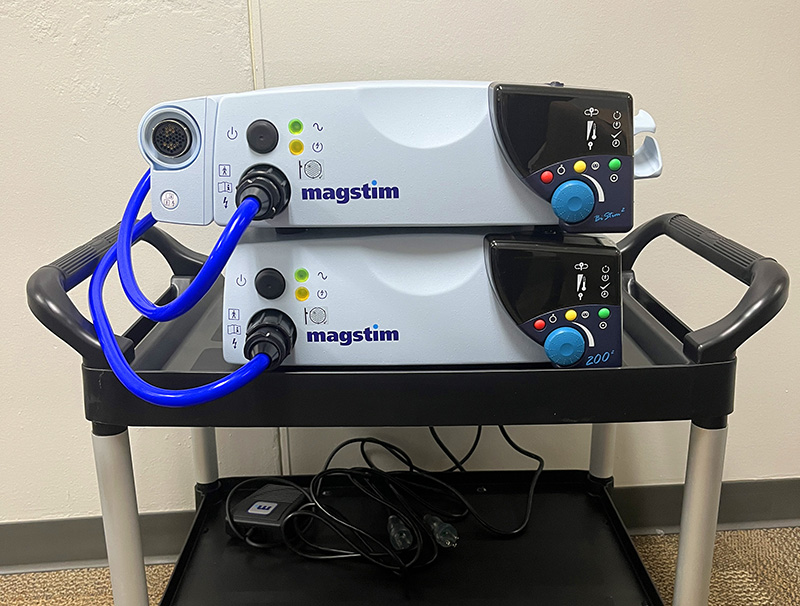A machine on a cart