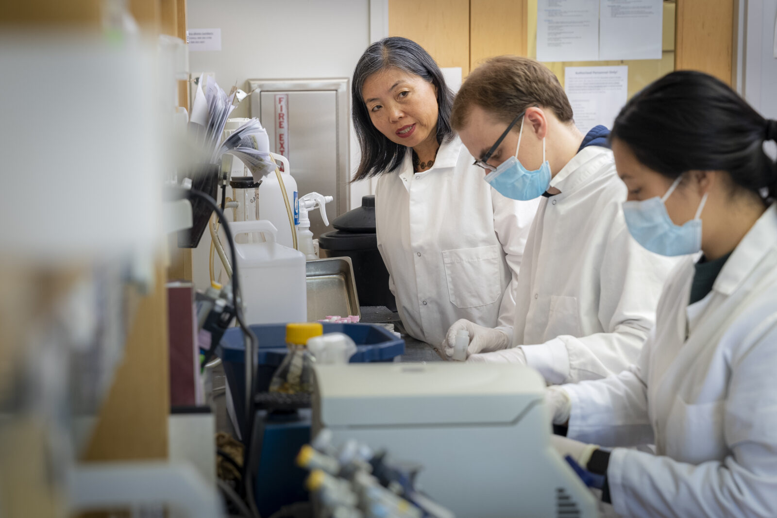 Xinyu Zhao, PhD in her Waisman Center labratory.